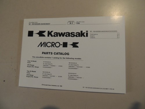 Parts catalogue kawasaki kdx - parts,