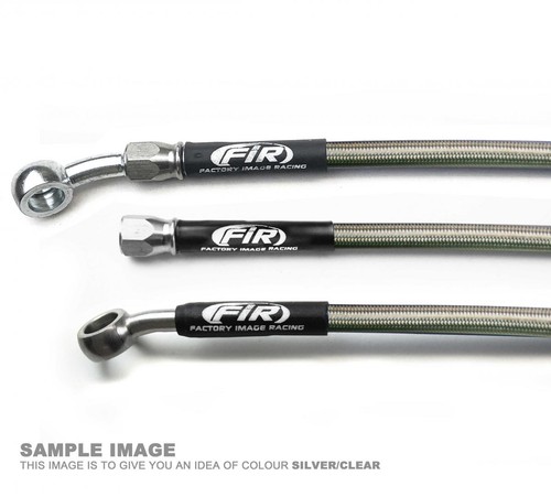 Fir rear brake hose silver - rear, silver/blk
