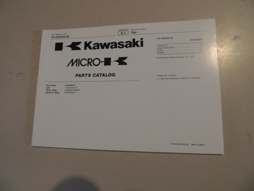 Parts catalogue kawasaki kdx - parts,